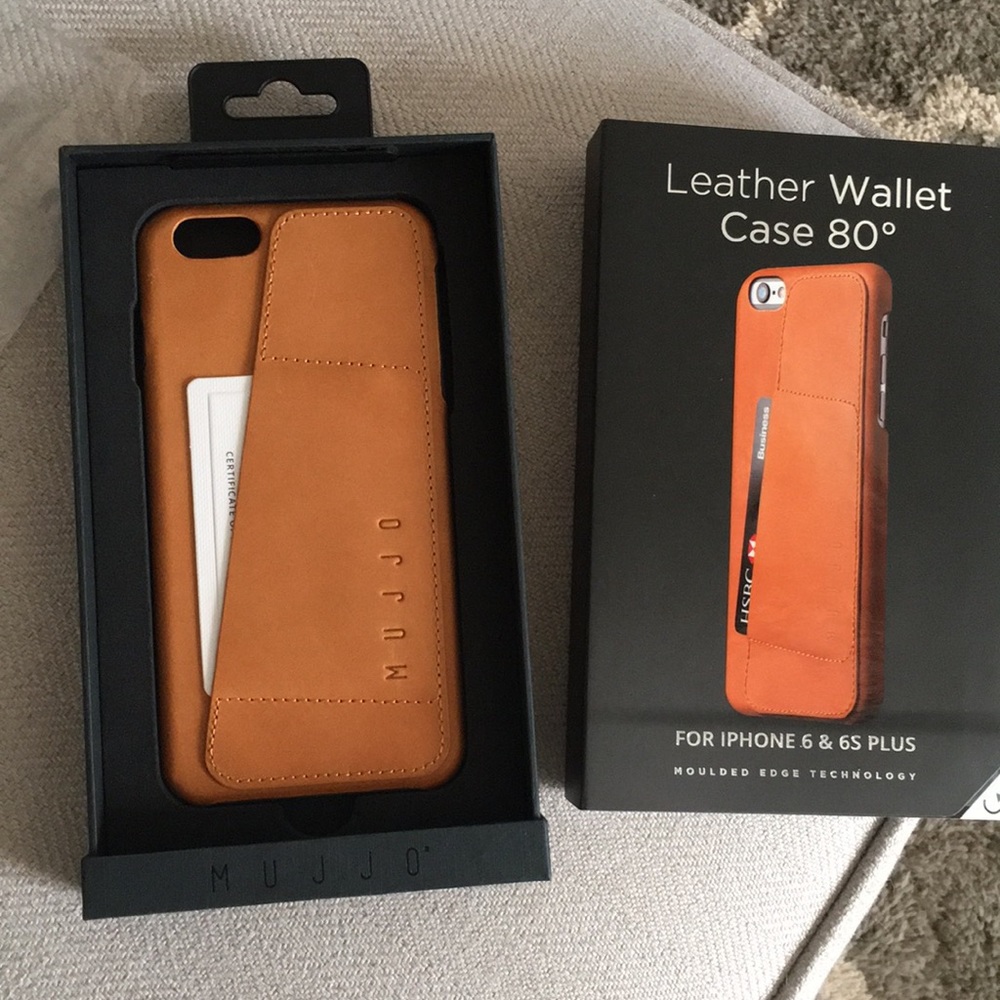 Mujjo | Brown Leather Wallet Case iPhone 6/6s Plus